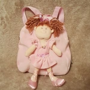 NWT Pink Velvet 3D Ballerina Backpack